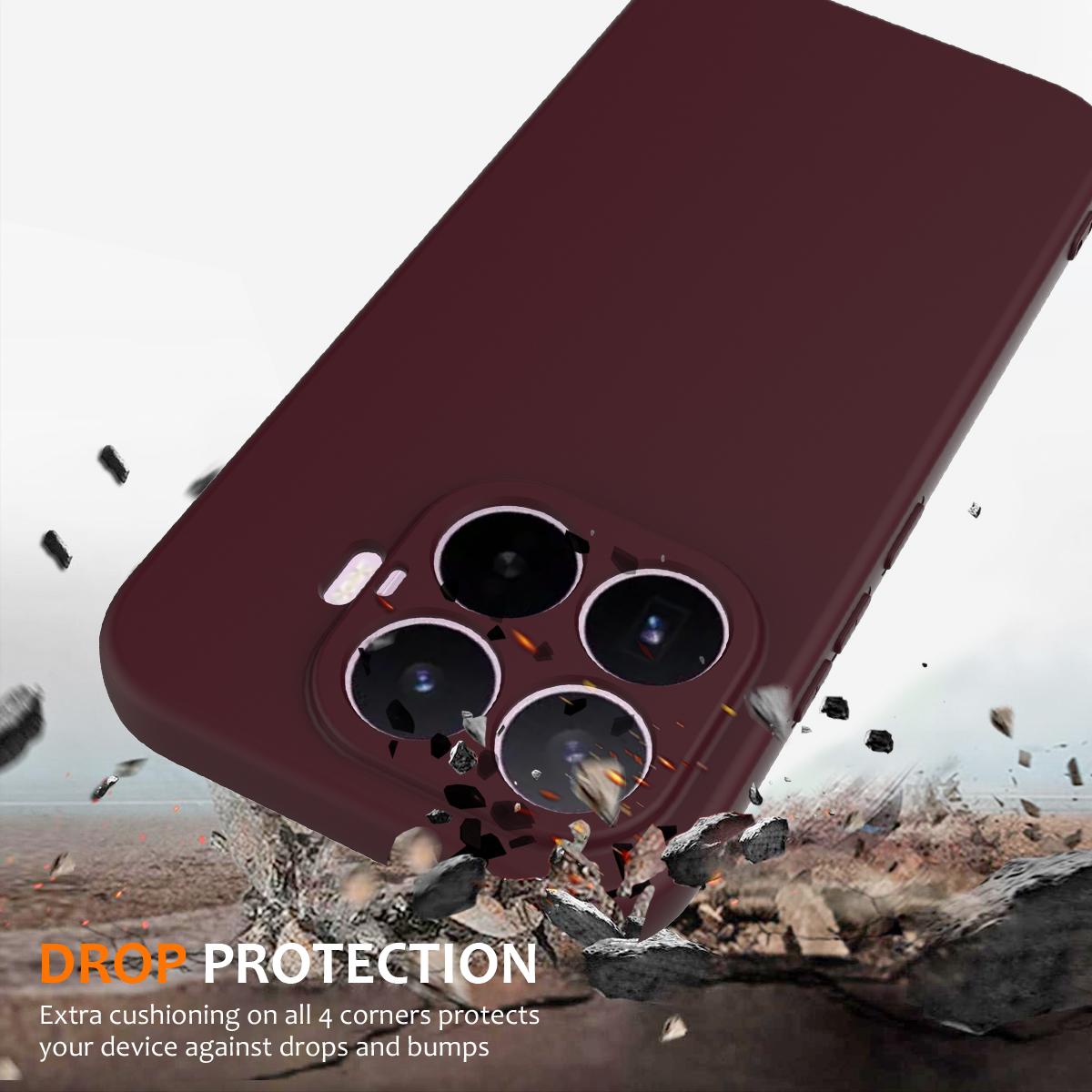 For Xiaomi 17T 5G Shockproof Silicone Magsafe Phone Case - Plum Color - EDA007550711C
