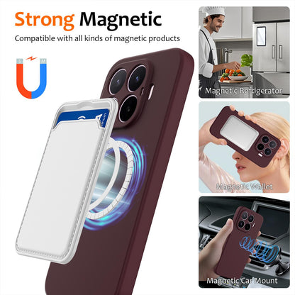 For Xiaomi 17T 5G Shockproof Silicone Magsafe Phone Case - Plum Color - EDA007550711C