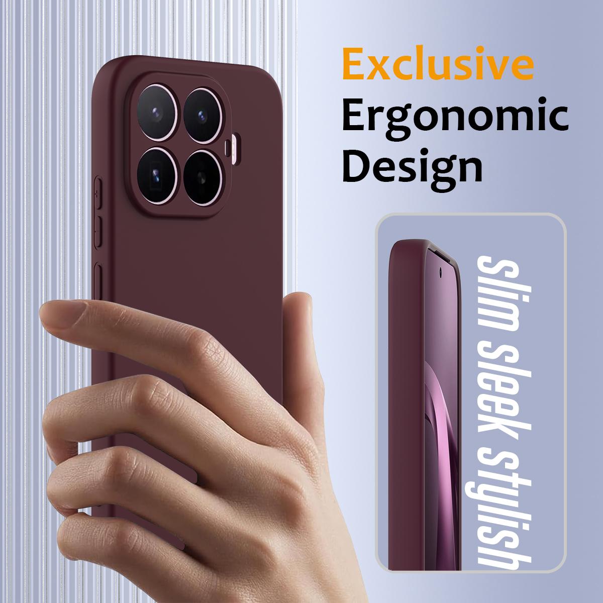 For Xiaomi 17T 5G Shockproof Silicone Magsafe Phone Case - Plum Color - EDA007550711C