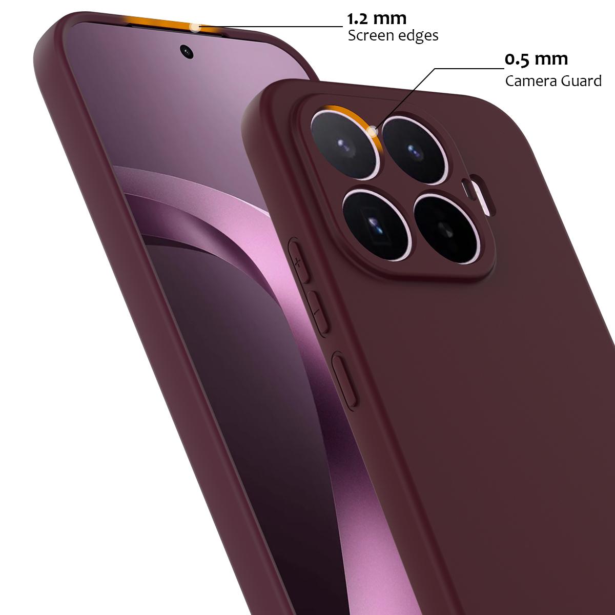 For Xiaomi 17T 5G Shockproof Silicone Magsafe Phone Case - Plum Color - EDA007550711C