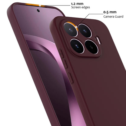 For Xiaomi 17T 5G Shockproof Silicone Magsafe Phone Case - Plum Color - EDA007550711C