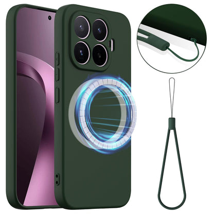 For Xiaomi 17T 5G Shockproof Silicone Magsafe Phone Case - Dark Green - EDA007550711D