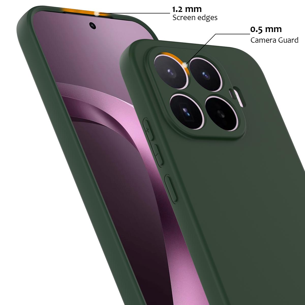 For Xiaomi 17T 5G Shockproof Silicone Magsafe Phone Case - Dark Green - EDA007550711D