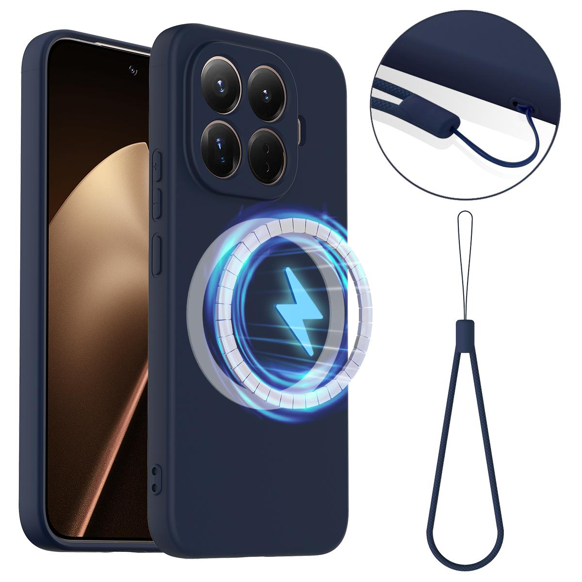 For Xiaomi 17T Pro 5G Shockproof Silicone Magsafe Phone Case - Navy Blue - EDA007550712A