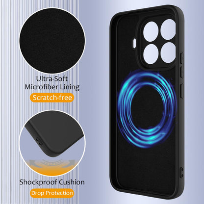 For Xiaomi 17T Pro 5G Shockproof Silicone Magsafe Phone Case - Black - EDA007550712B