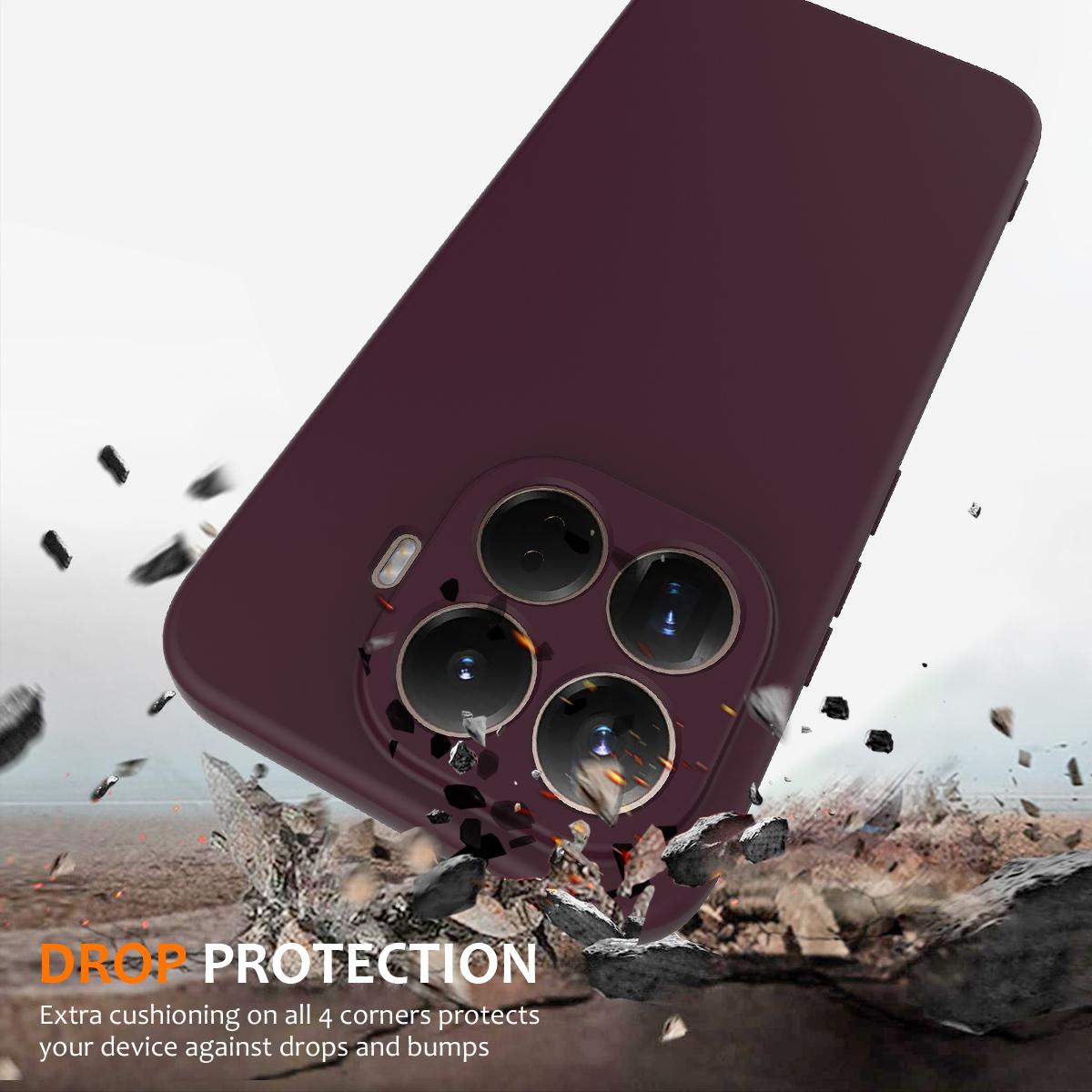 For Xiaomi 17T Pro 5G Shockproof Silicone Magsafe Phone Case - Plum Color - EDA007550712C
