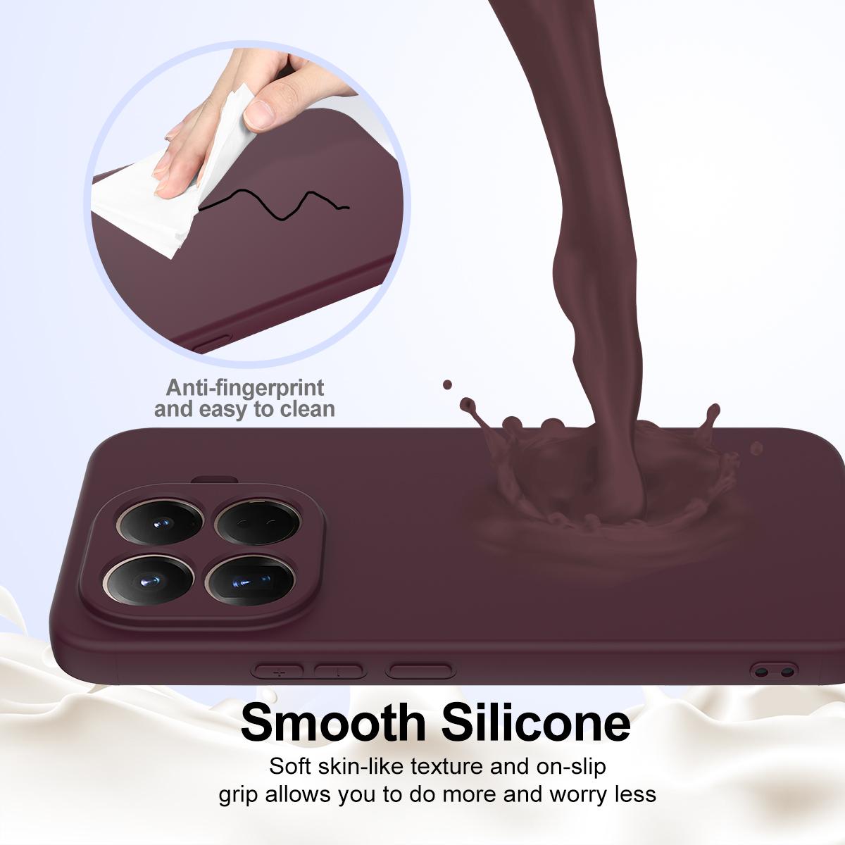 For Xiaomi 17T Pro 5G Shockproof Silicone Magsafe Phone Case - Plum Color - EDA007550712C