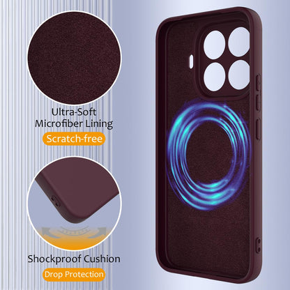 For Xiaomi 17T Pro 5G Shockproof Silicone Magsafe Phone Case - Plum Color - EDA007550712C