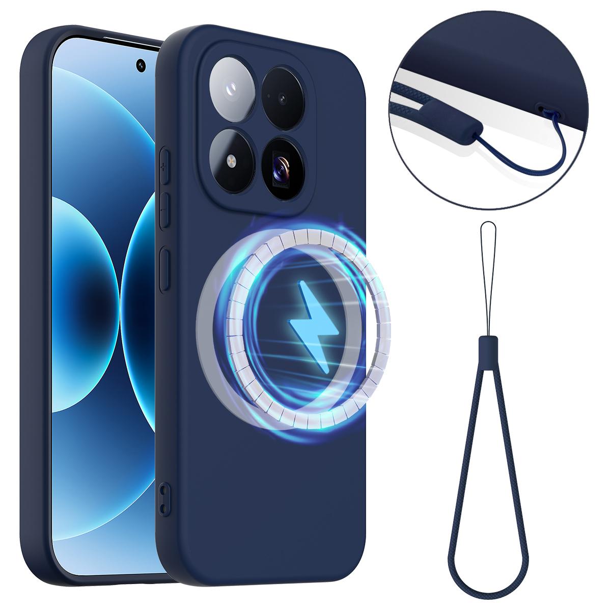 For Xiaomi 17 Max 5G Shockproof Silicone Magsafe Phone Case - Navy Blue - EDA007550713A
