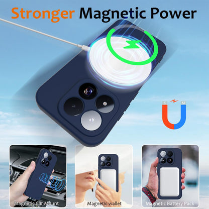 For Xiaomi 17 Max 5G Shockproof Silicone Magsafe Phone Case - Navy Blue - EDA007550713A