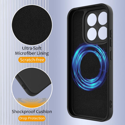 For Xiaomi 17 Max 5G Shockproof Silicone Magsafe Phone Case - Black - EDA007550713B