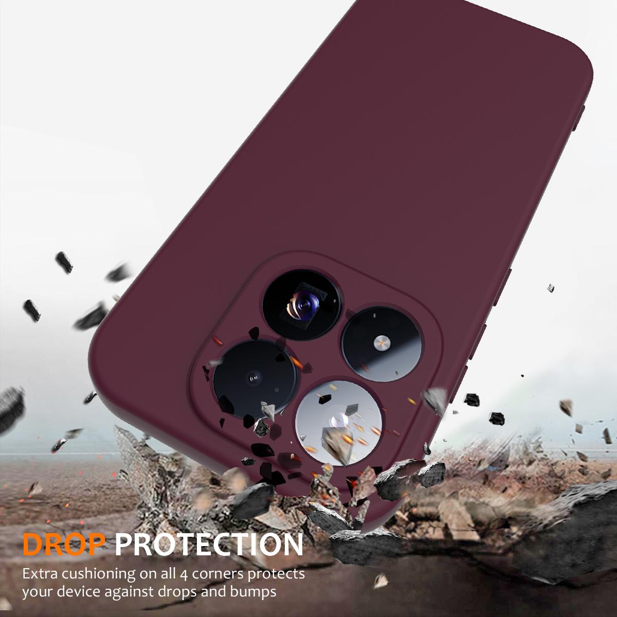 For Xiaomi 17 Max 5G Shockproof Silicone Magsafe Phone Case - Plum Color - EDA007550713C