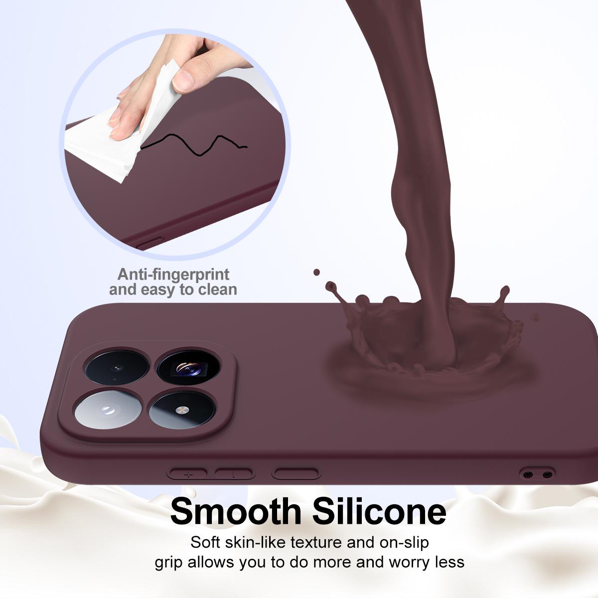 For Xiaomi 17 Max 5G Shockproof Silicone Magsafe Phone Case - Plum Color - EDA007550713C