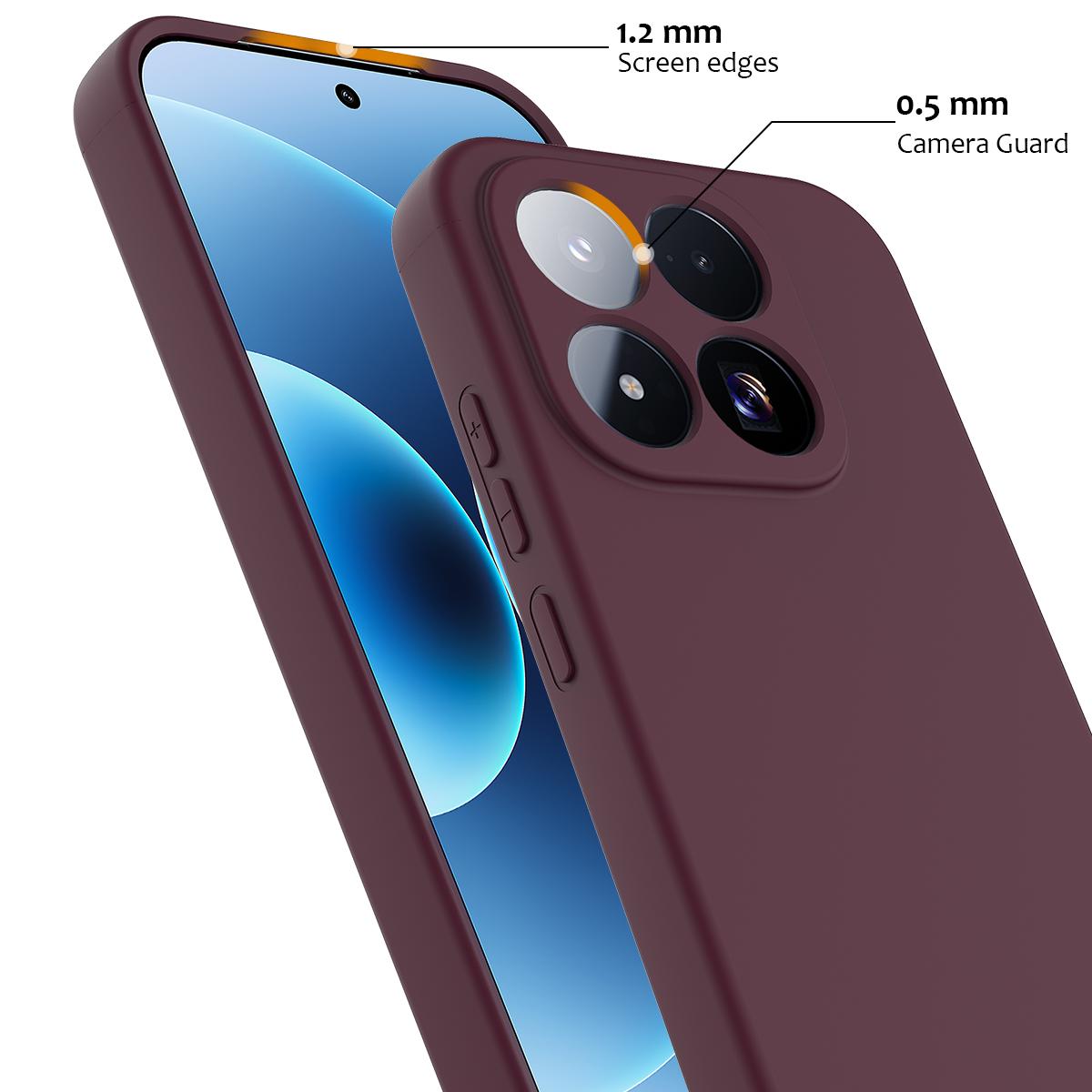 For Xiaomi 17 Max 5G Shockproof Silicone Magsafe Phone Case - Plum Color - EDA007550713C