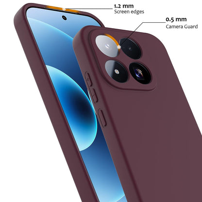 For Xiaomi 17 Max 5G Shockproof Silicone Magsafe Phone Case - Plum Color - EDA007550713C