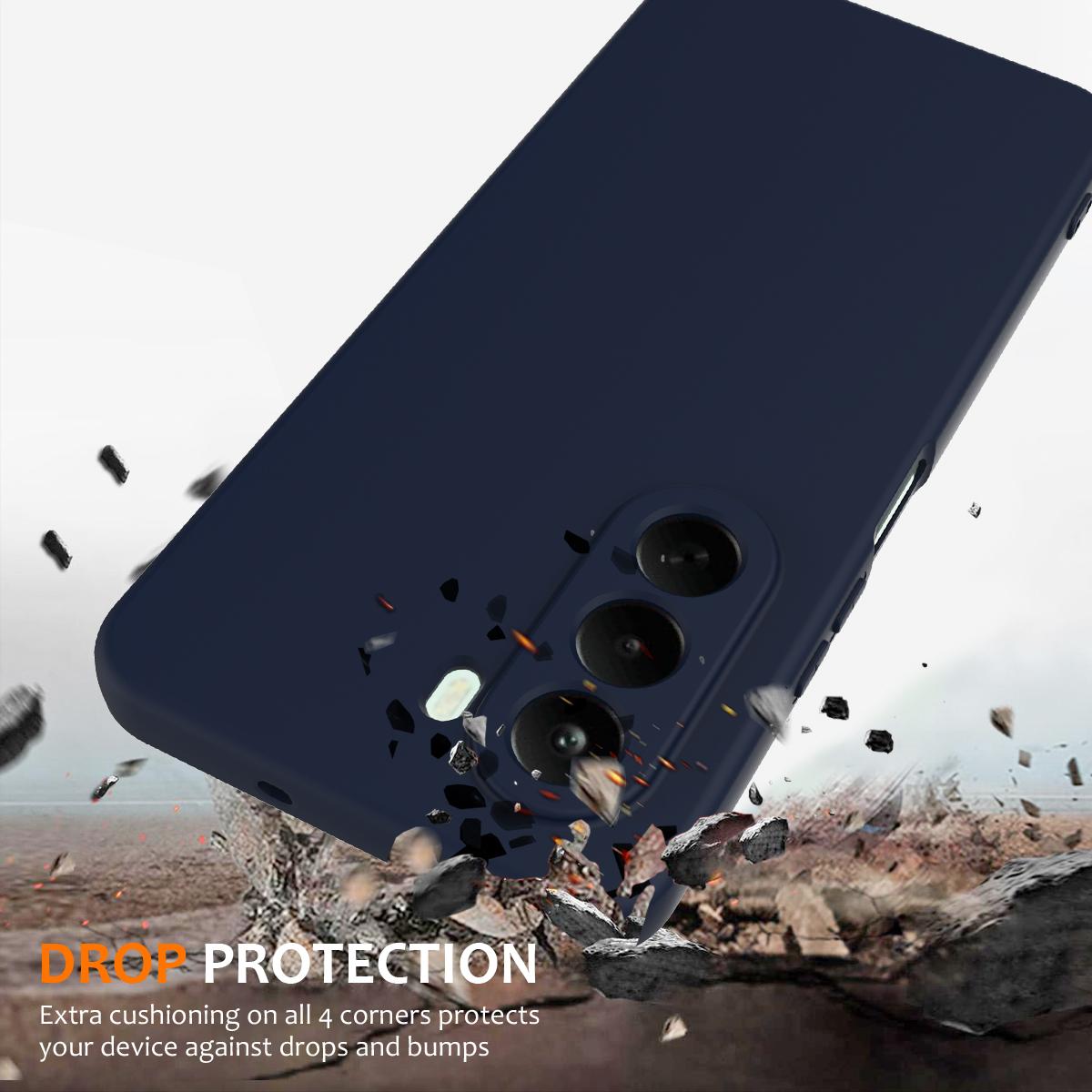 For OnePlus Nord CE 6 Lite / Realme P4x 5G Shockproof Silicone Magsafe Phone Case - Navy Blue - EDA007597909A