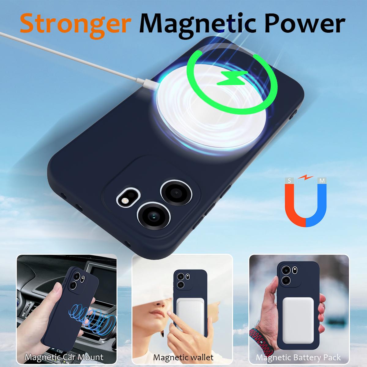 For OnePlus Nord CE 6 5G Shockproof Silicone Magsafe Phone Case - Navy Blue - EDA007597910A