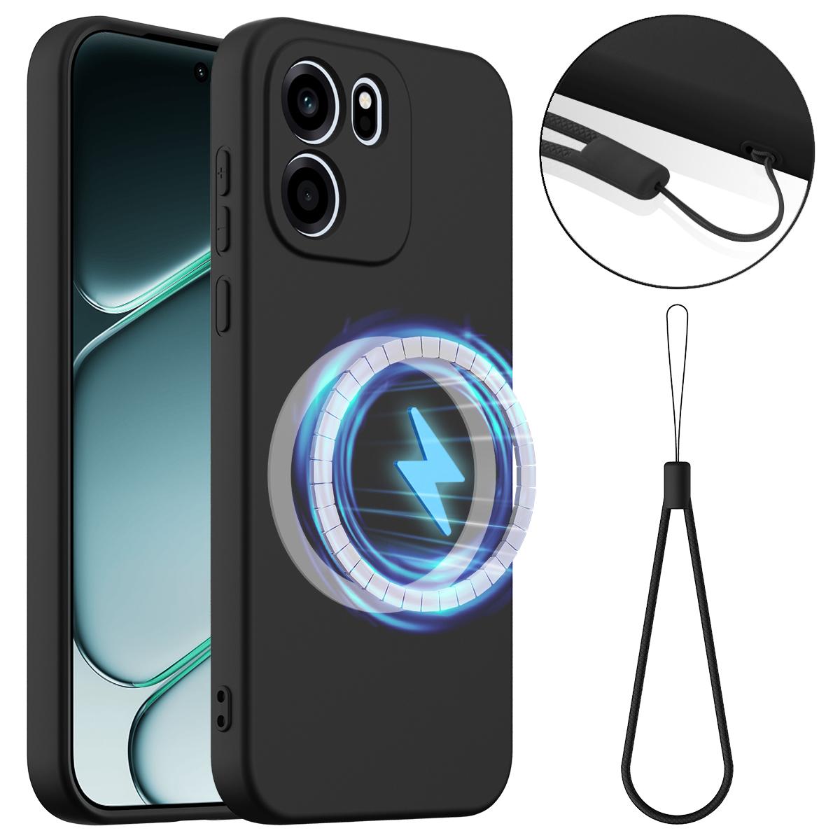 For OnePlus Nord CE 6 5G Shockproof Silicone Magsafe Phone Case - Black - EDA007597910B
