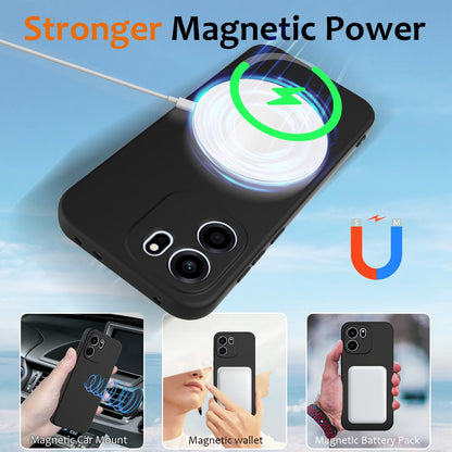 For OnePlus Nord CE 6 5G Shockproof Silicone Magsafe Phone Case - Black - EDA007597910B