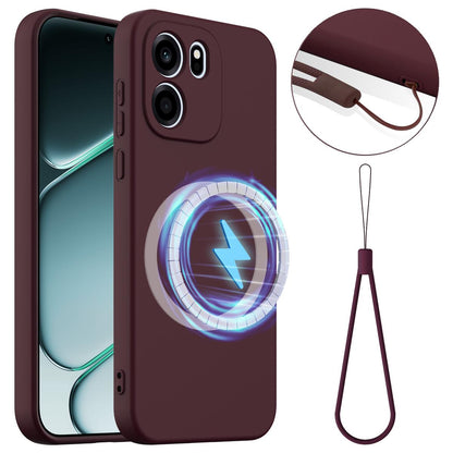 For OnePlus Nord CE 6 5G Shockproof Silicone Magsafe Phone Case - Plum Color - EDA007597910C