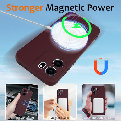 For OnePlus Nord CE 6 5G Shockproof Silicone Magsafe Phone Case - Plum Color - EDA007597910C