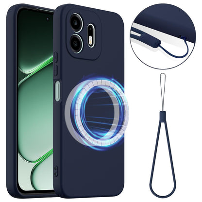 For OnePlus N6 4G Shockproof Silicone Magsafe Phone Case - Navy Blue - EDA007597911A