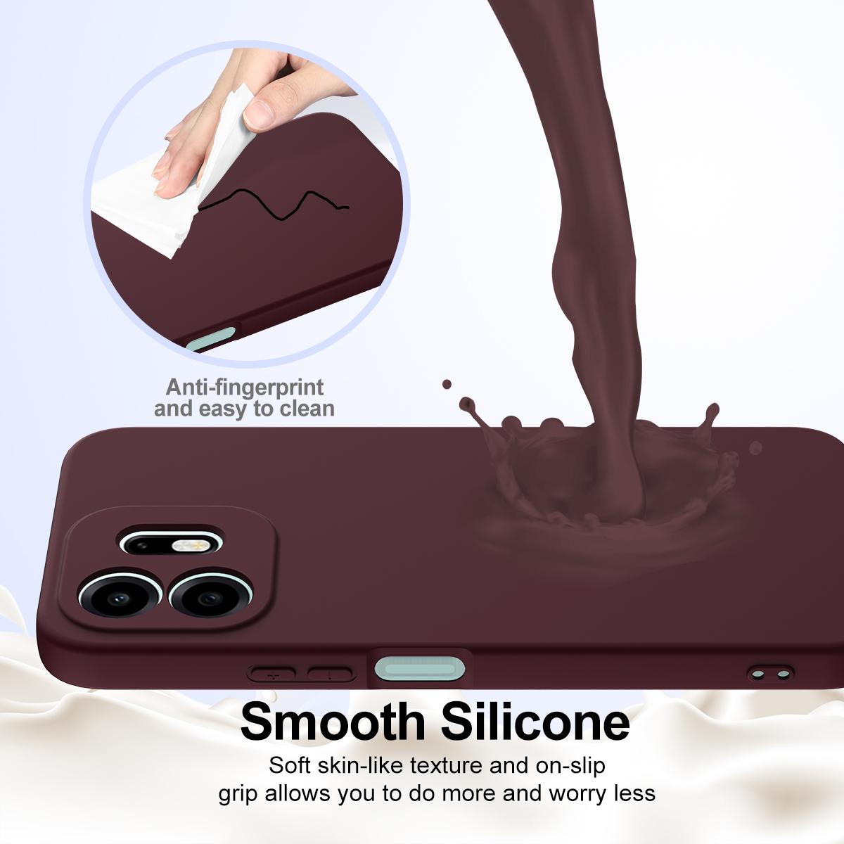 For OnePlus N6 4G Shockproof Silicone Magsafe Phone Case - Plum Color - EDA007597911C