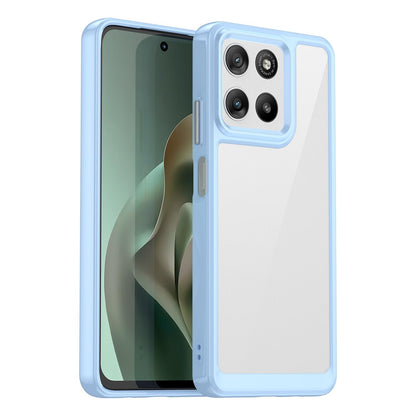 For Motorola Moto G37 5G Colorful Series Acrylic Hybrid TPU Phone Case - Blue - EDA007598226B