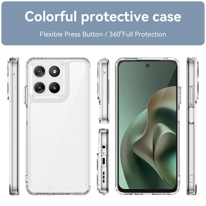 For Motorola Moto G37 5G Colorful Series Acrylic Hybrid TPU Phone Case - Transparent - EDA007598226E