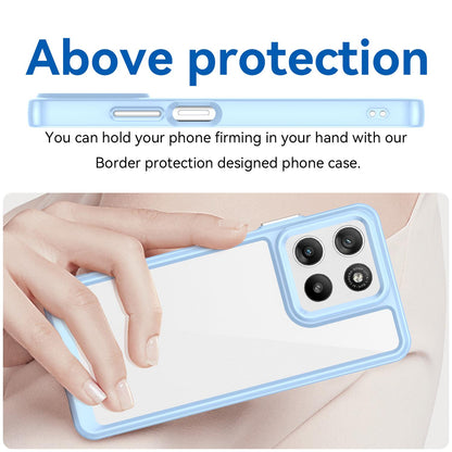 For Motorola Moto G37 Power 5G Colorful Series Acrylic Hybrid TPU Phone Case - Blue - EDA007598227B