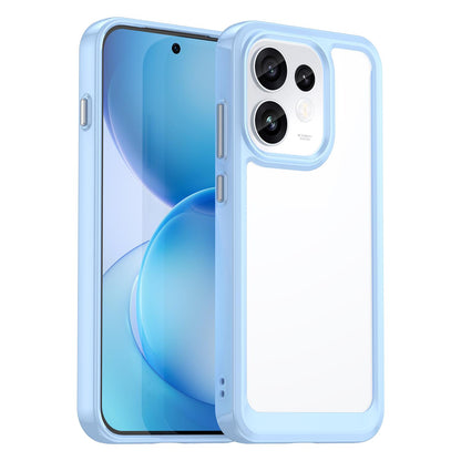 For OPPO Reno16 5G Global Colorful Series Acrylic Hybrid TPU Phone Case - Blue - EDA007598334B