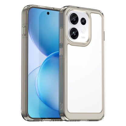 For OPPO Reno16 5G Global Colorful Series Acrylic Hybrid TPU Phone Case - Transparent Grey - EDA007598334C