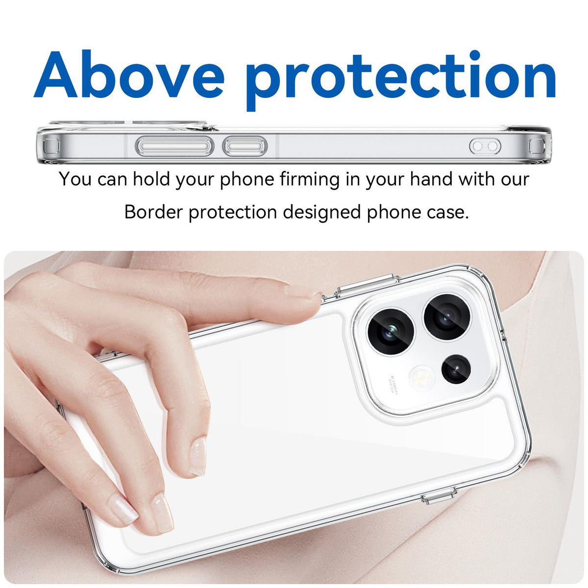 For OPPO Reno16 5G Global Colorful Series Acrylic Hybrid TPU Phone Case - Transparent - EDA007598334E
