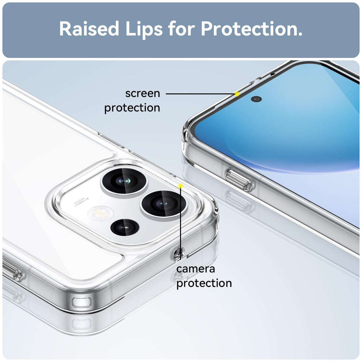 For OPPO Reno16 5G Global Colorful Series Acrylic Hybrid TPU Phone Case - Transparent - EDA007598334E