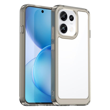 For OPPO Reno16 F 5G Colorful Series Acrylic Hybrid TPU Phone Case - Transparent Grey - EDA007598335C