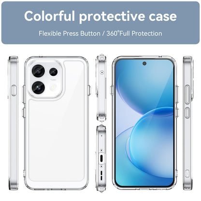 For OPPO Reno16 F 5G Colorful Series Acrylic Hybrid TPU Phone Case - Transparent - EDA007598335E