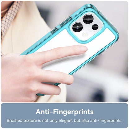 For OPPO Reno16 FS 5G Colorful Series Acrylic Hybrid TPU Phone Case - Transparent Blue - EDA007598336D