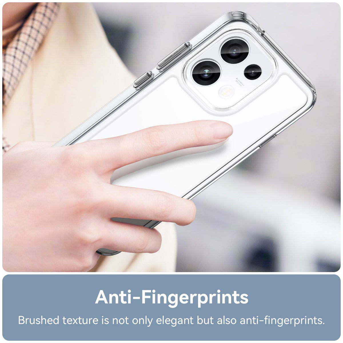 For OPPO Reno16 FS 5G Colorful Series Acrylic Hybrid TPU Phone Case - Transparent - EDA007598336E