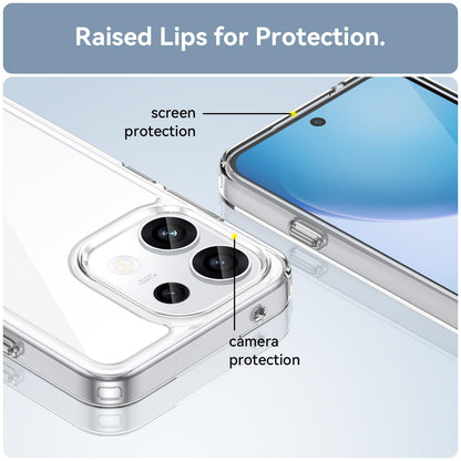 For OPPO Reno16 FS 5G Colorful Series Acrylic Hybrid TPU Phone Case - Transparent - EDA007598336E