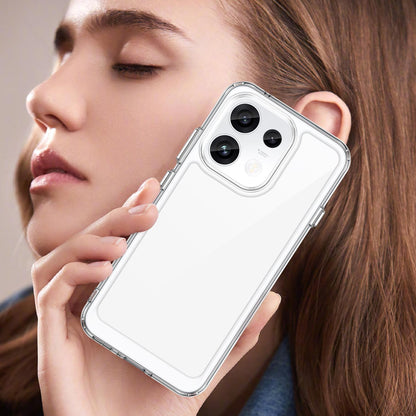 For OPPO Reno16 FS 5G Colorful Series Acrylic Hybrid TPU Phone Case - Transparent - EDA007598336E