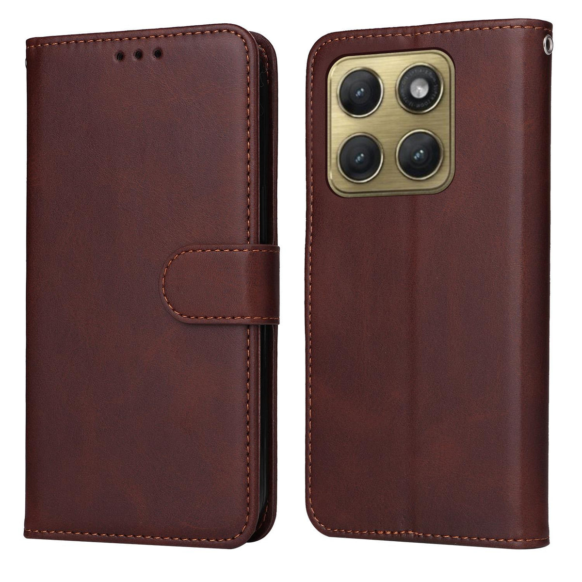 For Motorola Edge 5G 2026 Classic Calf Texture Flip Leather Phone Case - Brown - EDA007600219A