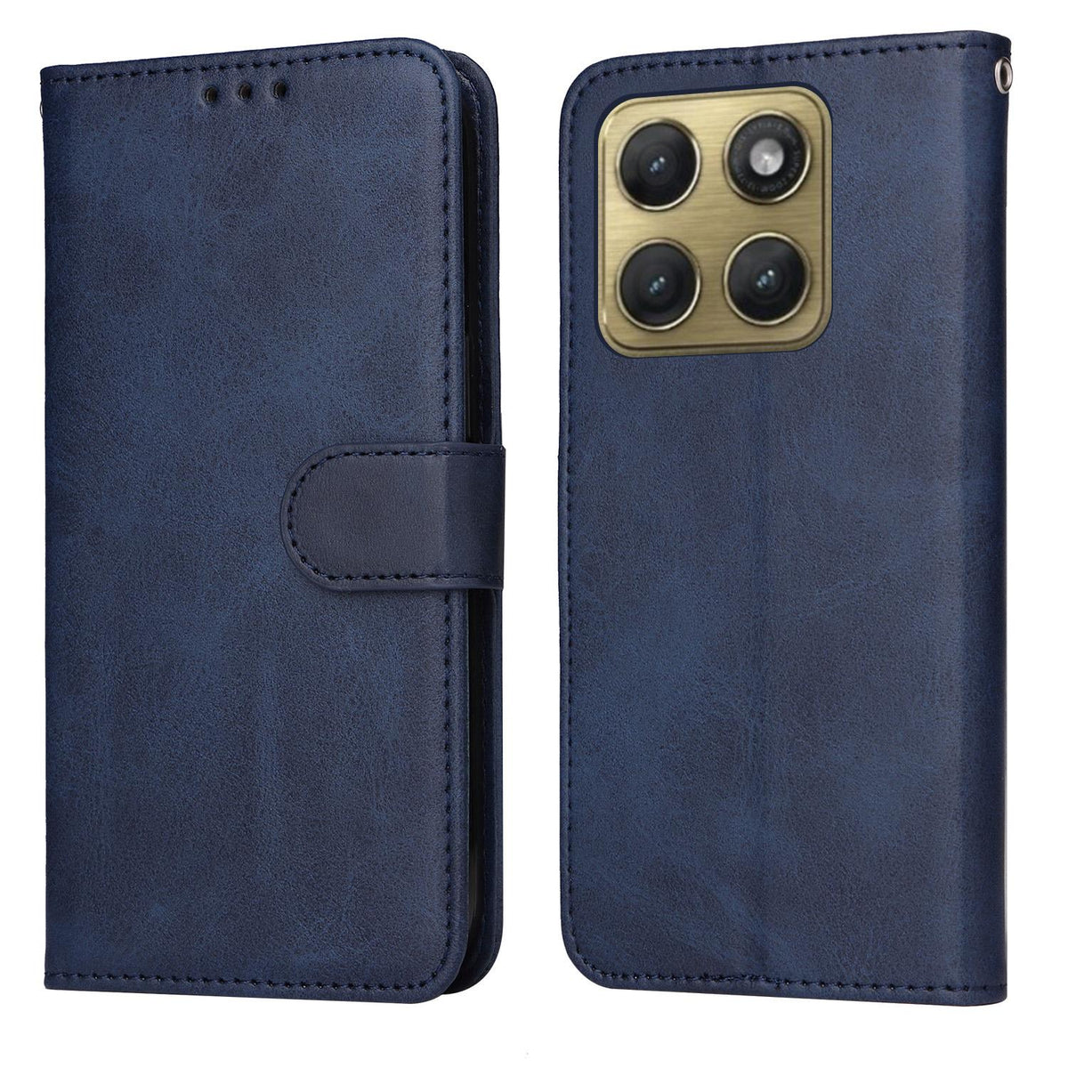 For Motorola Edge 5G 2026 Classic Calf Texture Flip Leather Phone Case - Blue - EDA007600219E