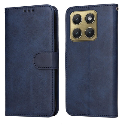For Motorola Edge 5G 2026 Classic Calf Texture Flip Leather Phone Case - Blue - EDA007600219E