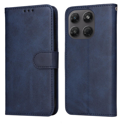 For Motorola Moto G47 / G37 / G37 Power 5G Classic Calf Texture Flip Leather Phone Case - Blue - EDA007600220E