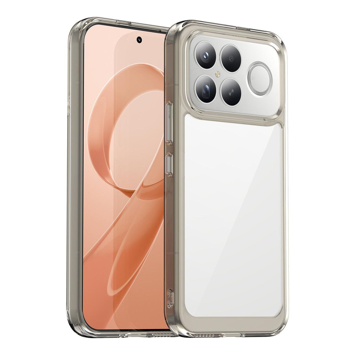 For Redmi K90 Pro Max / Poco F8 Ultra Colorful Series Acrylic Hybrid TPU Phone Case(Transparent Grey)