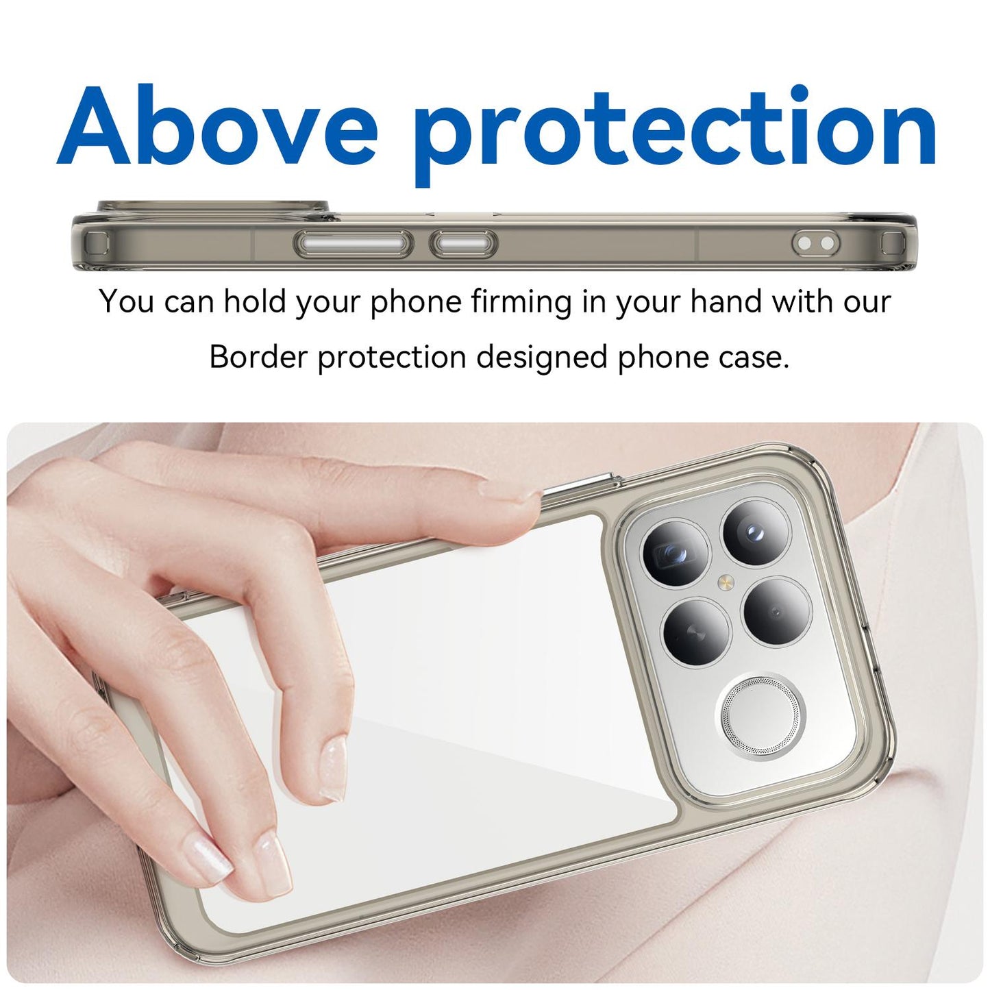 For Redmi K90 Pro Max / Poco F8 Ultra Colorful Series Acrylic Hybrid TPU Phone Case(Transparent Grey)