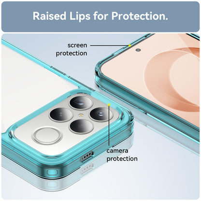 For Redmi K90 Pro Max / Poco F8 Ultra Colorful Series Acrylic Hybrid TPU Phone Case(Transparent Blue)