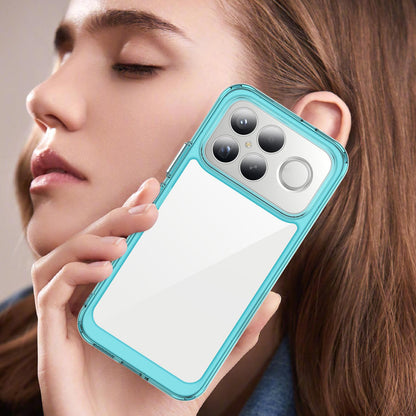 For Redmi K90 Pro Max / Poco F8 Ultra Colorful Series Acrylic Hybrid TPU Phone Case(Transparent Blue)