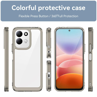 For Redmi 17 5G / 4G Global 170mm Colorful Series Acrylic Hybrid TPU Phone Case - Transparent Grey - EDA007600517C