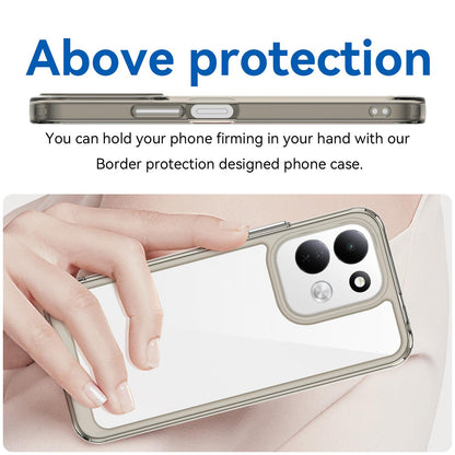 For Redmi 17 5G / 4G Global 170mm Colorful Series Acrylic Hybrid TPU Phone Case - Transparent Grey - EDA007600517C